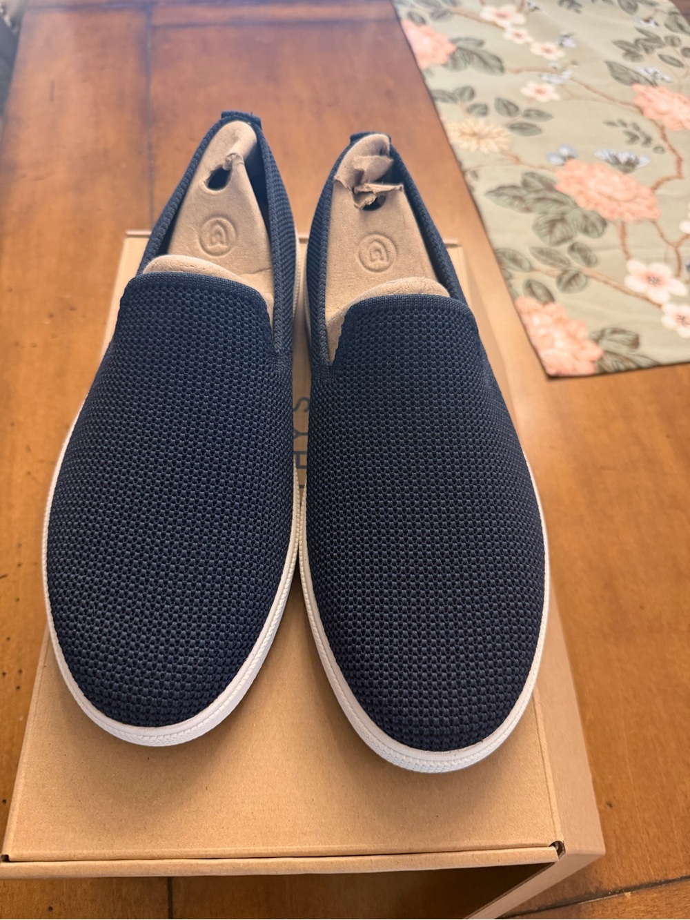 Rothy's Men's Navy Knit Slip-On Loafers